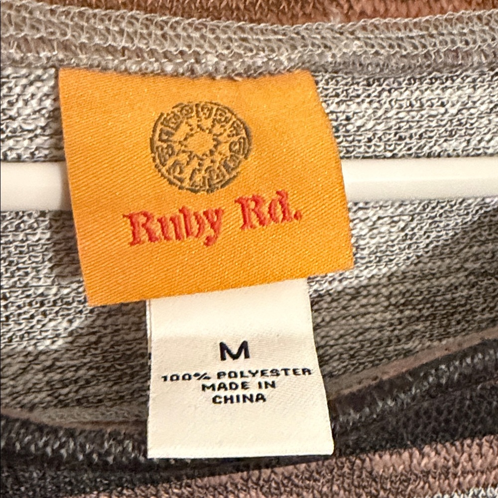 Ruby Rd. Multicolor Striped Sweatshirt NWT! - Picture 2 of 5